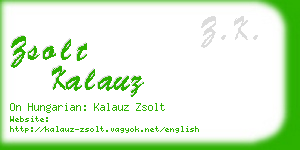 zsolt kalauz business card